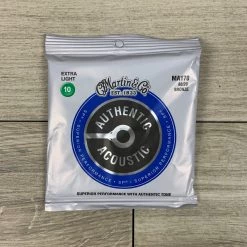 Martin MA170 Authentic Acoustic SP 80/20 Bronze Guitar Strings, Light Gauge .010-.047 String Sets