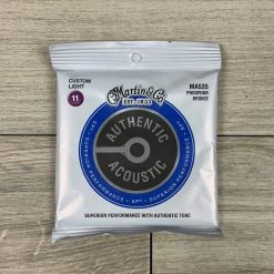Martin MA535 Authentic Acoustic SP Phosphor Bronze Guitar Strings, Custom Light .011-.052 String Sets