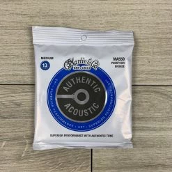 Martin MA550 Authentic Acoustic SP Phosphor Bronze Guitar Strings, Medium Gauge .013-.056 String Sets