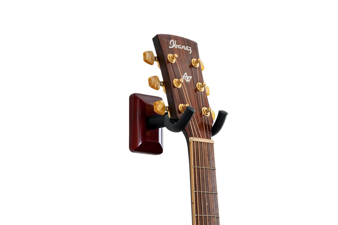 Gator Wall Mount Guitar Hanger, Cherry 6 Gator Wall Mount Guitar Hanger, Cherry