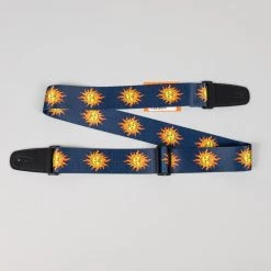 Henry Heller 2" Polyester Sublimation Sun Design Guitar Strap Blue