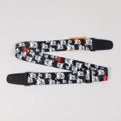Henry Heller 2" Sublimation Asian Maneki-neko Good Luck Cat Guitar Strap, Black Fretted Accessories