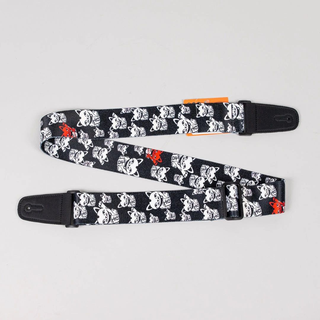 Henry Heller 2" Sublimation Asian Maneki-neko Good Luck Cat Guitar Strap, Black Fretted Accessories 3 Henry Heller 2" Sublimation Asian Maneki-neko Good Luck Cat Guitar Strap, Black Fretted Accessories
