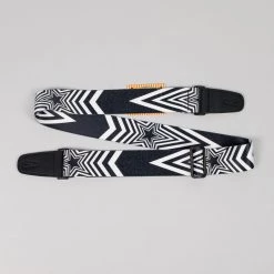 Henry Heller 2" Sublimation Black And White Multi Star Design Guitar Strap