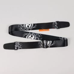 Henry Heller Sublimation Medusa Skull Guitar Strap, Black Fretted Accessories