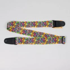 Fretted Accessories Henry Heller 2" Polyester Sublimation Tie-Dye With Artsy Psychedelic Fish Guitar Strap