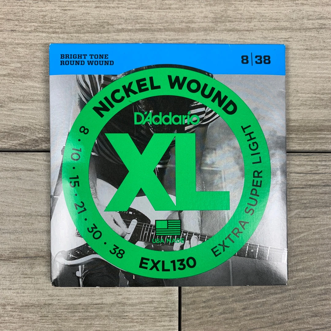 D'Addario EXL130 Nickel Wound Electric Guitar Strings, 08-38, Extra Super Light String Sets 3 D'Addario EXL130 Nickel Wound Electric Guitar Strings, 08-38, Extra Super Light String Sets