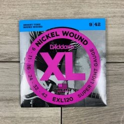 String Sets D'Addario EXL120 Nickel Wound Electric Guitar Strings, 09-42, Super Light Set