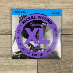 String Sets D'Addario EXL115 Nickel Wound Electric Guitar Strings, 11-49, Medium Set
