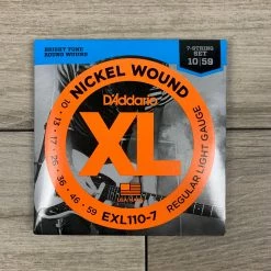 String Sets D'Addario EXL110-7 Nickel Wound Electric Guitar Strings, 10-59, Regular Light 7-String