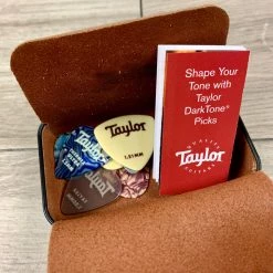 Taylor DarkTone Series Collector's Edition Koa Top Pick Tin Sampler Pack Fretted Accessories