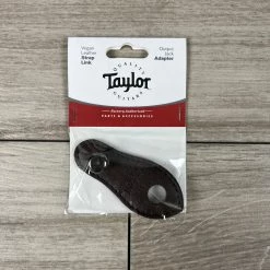 Fretted Accessories Taylor Leather StrapLink Output Jack Adapter, Chocolate Brown