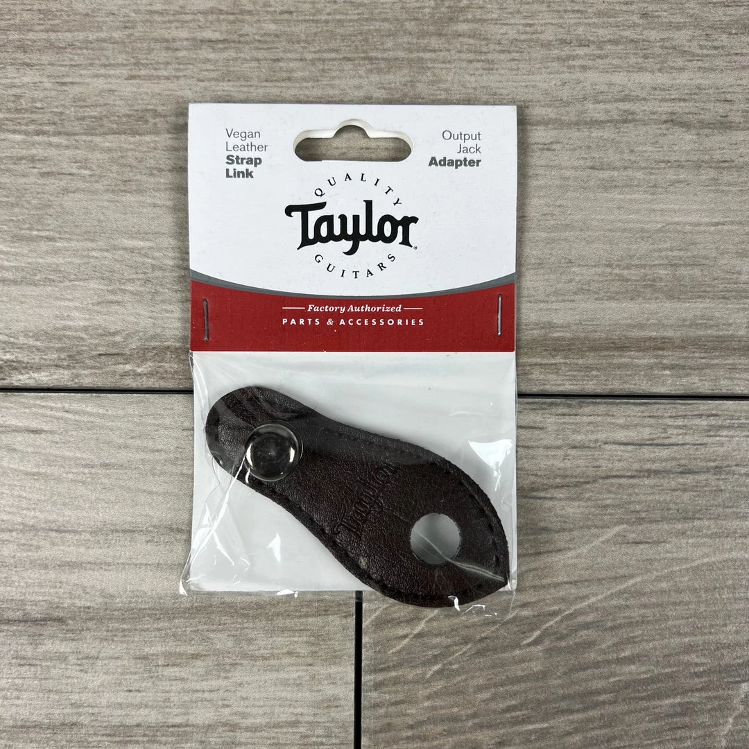 Fretted Accessories Taylor Leather StrapLink Output Jack Adapter, Chocolate Brown 3 Fretted Accessories Taylor Leather StrapLink Output Jack Adapter, Chocolate Brown