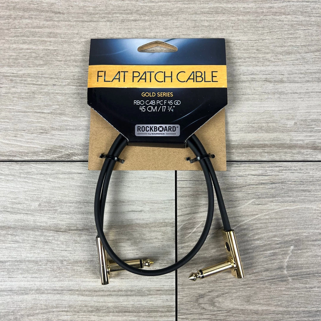 Fretted Accessories RockBoard Gold Series Flat Patch Cable, 45cm / 17-23/32" 3 Fretted Accessories RockBoard Gold Series Flat Patch Cable, 45cm / 17-23/32"