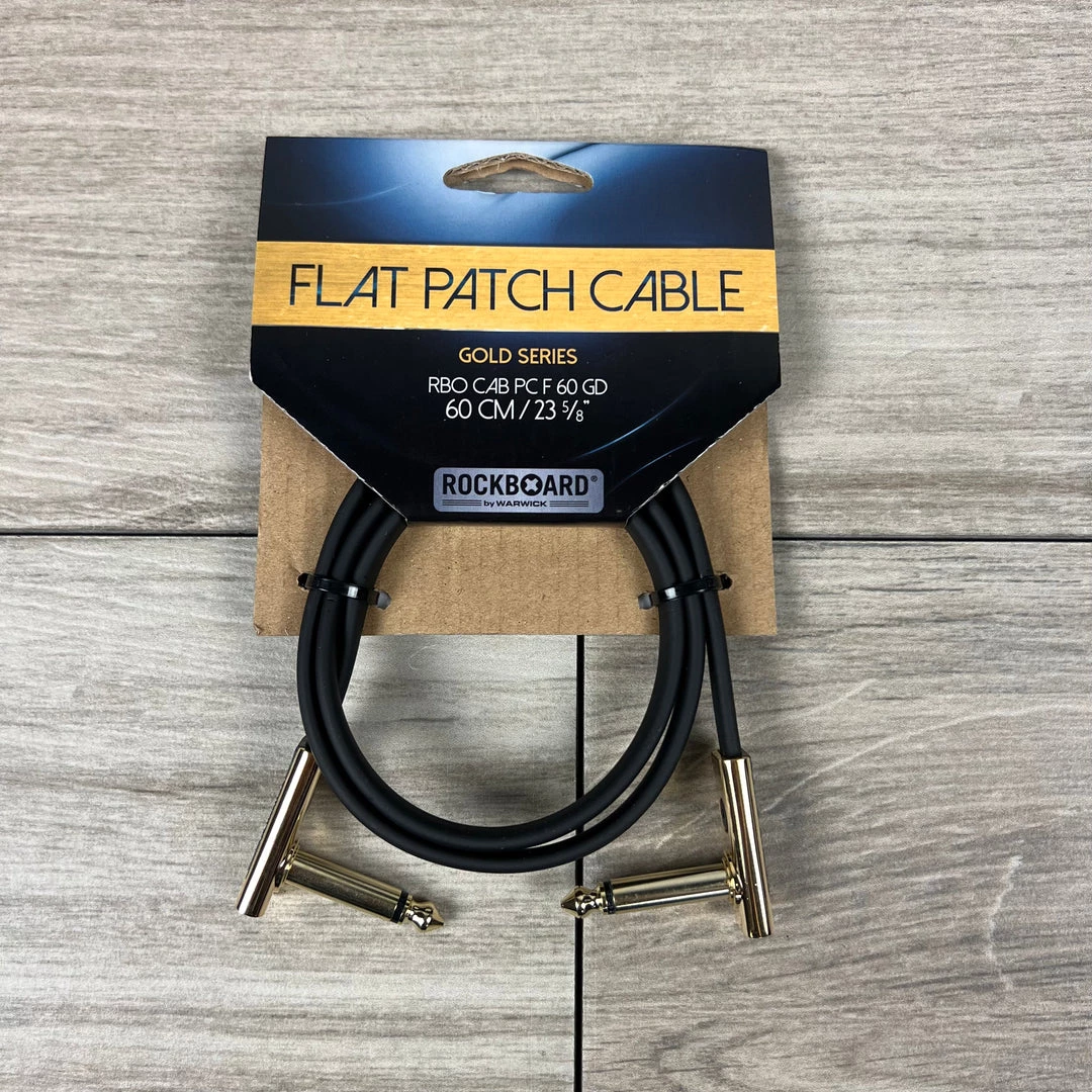 Fretted Accessories RockBoard Gold Series Flat Patch Cable, 60cm / 23-5/8" 3 Fretted Accessories RockBoard Gold Series Flat Patch Cable, 60cm / 23-5/8"