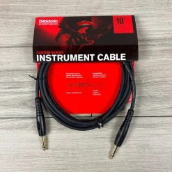 D'Addario Custom Series Instrument Cable, 1/4" Straight To Straight, 10ft