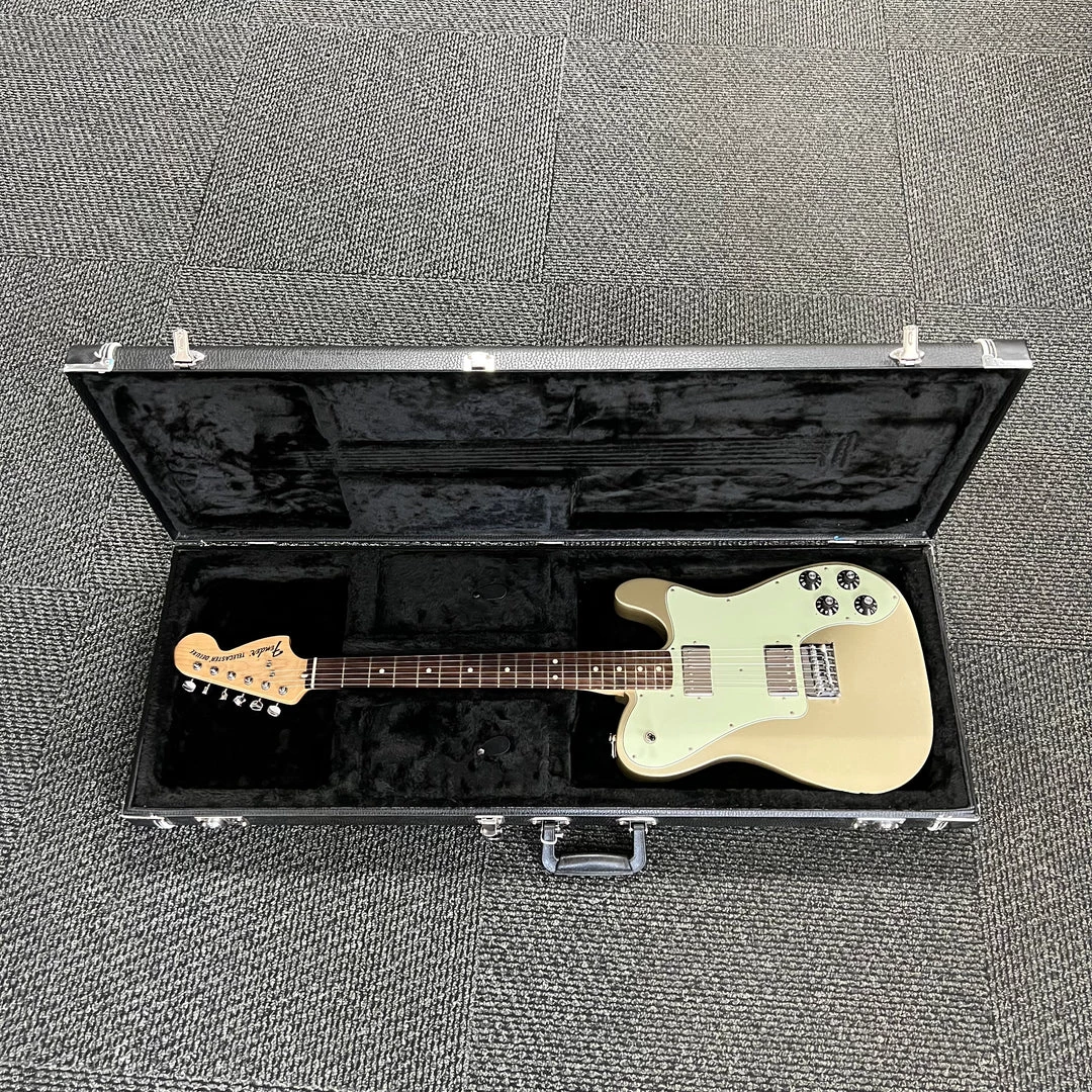 Used 2018 Fender Chris Schiflett Telecaster Deluxe In Shoreline Gold 18 Used 2018 Fender Chris Schiflett Telecaster Deluxe In Shoreline Gold
