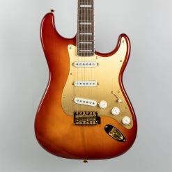 Squier 40th Anniversary Stratocaster, Gold Edition In Sienna Sunburst Electric Guitars