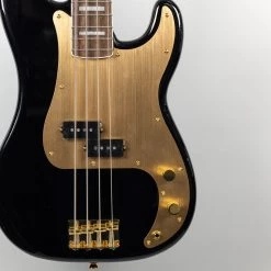 Bass Guitars Squier 40th Anniversary Precision Bass, Gold Edition In Black