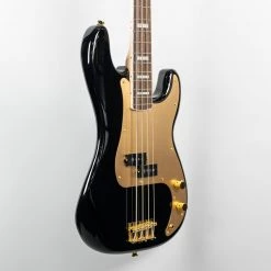 Bass Guitars Squier 40th Anniversary Precision Bass, Gold Edition In Black