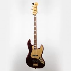 Squier 40th Anniversary Jazz Bass, Gold Edition In Ruby Red Metallic
