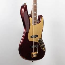 Squier 40th Anniversary Jazz Bass, Gold Edition In Ruby Red Metallic