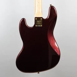 Squier 40th Anniversary Jazz Bass, Gold Edition In Ruby Red Metallic