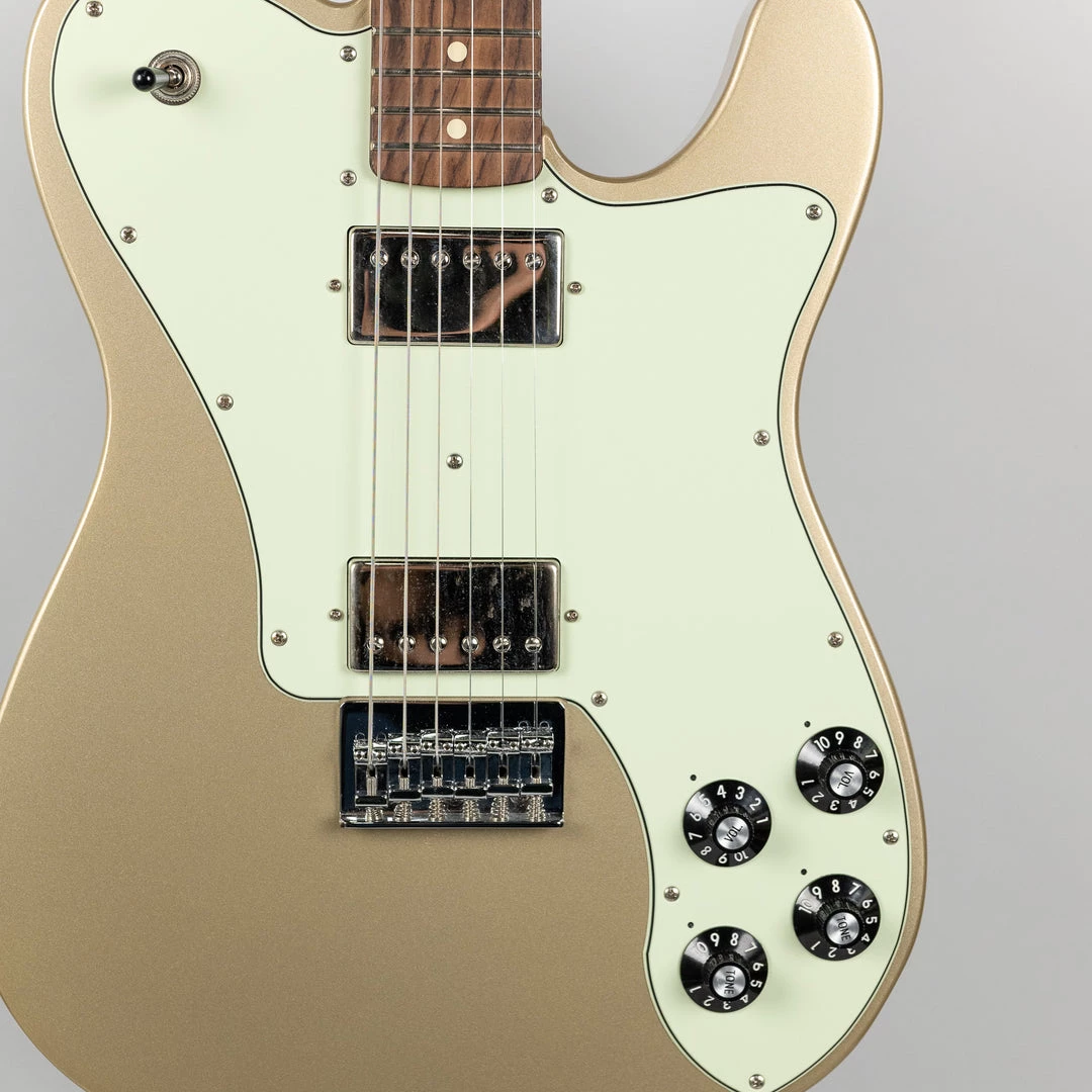 Used 2018 Fender Chris Schiflett Telecaster Deluxe In Shoreline Gold 5 Used 2018 Fender Chris Schiflett Telecaster Deluxe In Shoreline Gold