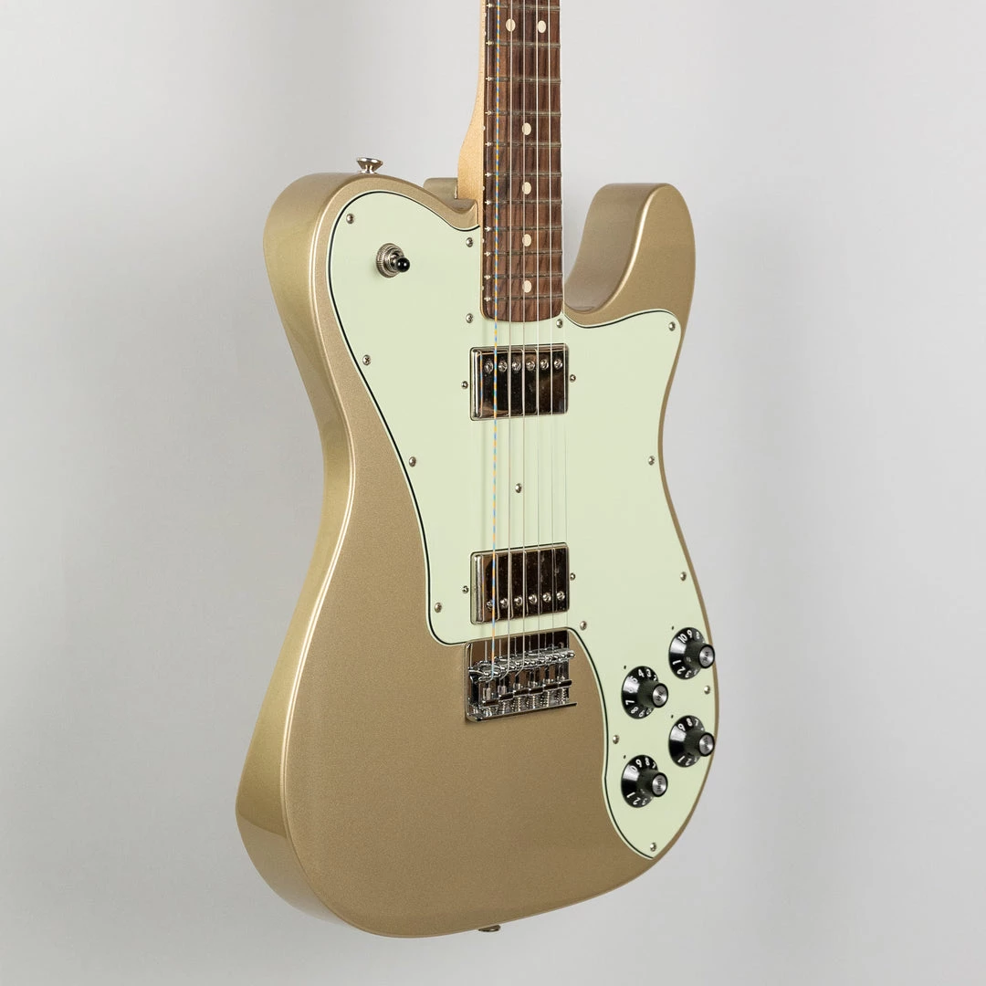 Used 2018 Fender Chris Schiflett Telecaster Deluxe In Shoreline Gold 6 Used 2018 Fender Chris Schiflett Telecaster Deluxe In Shoreline Gold