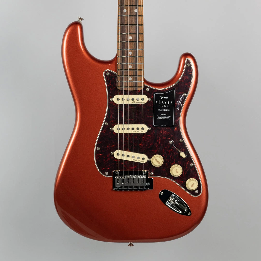 Fender Player Plus Stratocaster In Aged Candy Apple Red (MX21163765) Electric Guitars 3 Fender Player Plus Stratocaster In Aged Candy Apple Red (MX21163765) Electric Guitars