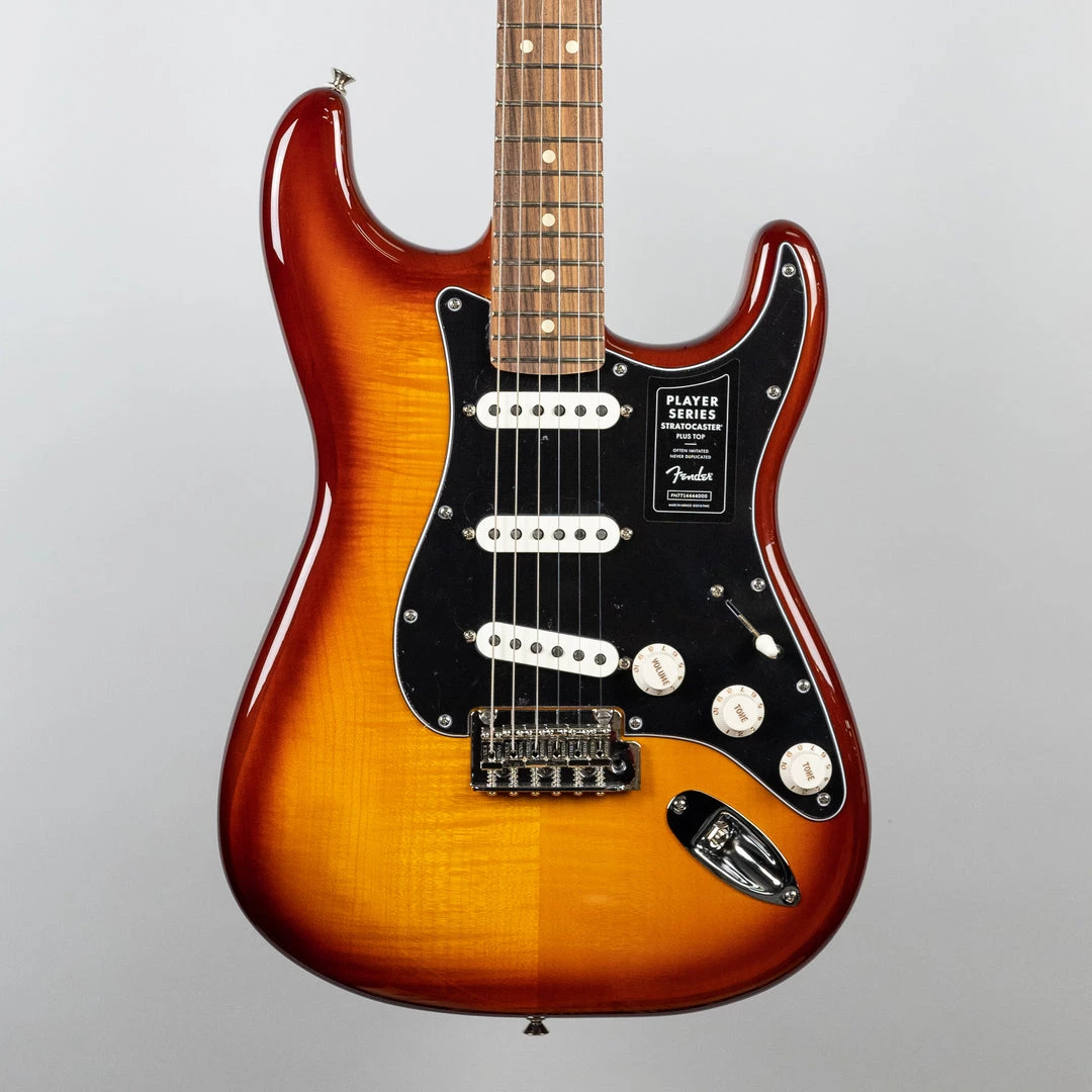 Fender Player Stratocaster Plus Top In Tobacco Sunburst (MX22047407) Electric Guitars 3 Fender Player Stratocaster Plus Top In Tobacco Sunburst (MX22047407) Electric Guitars