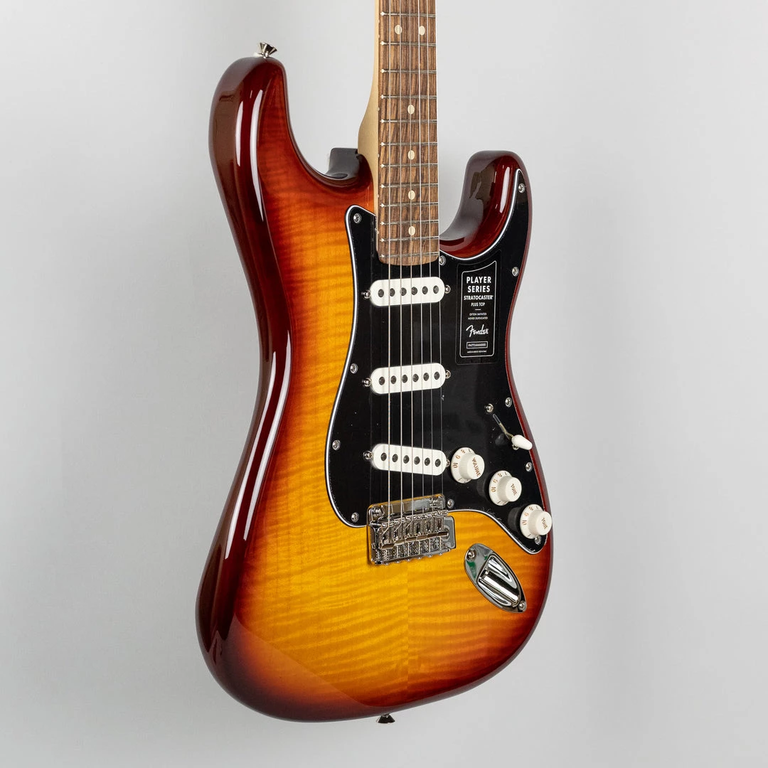Fender Player Stratocaster Plus Top In Tobacco Sunburst (MX22051590) Electric Guitars 6 Fender Player Stratocaster Plus Top In Tobacco Sunburst (MX22051590) Electric Guitars
