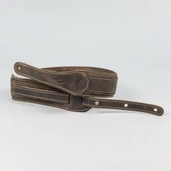 Fretted Accessories Taylor 800 Series Element Distressed Leather 2.5" Guitar Strap, Dark Brown