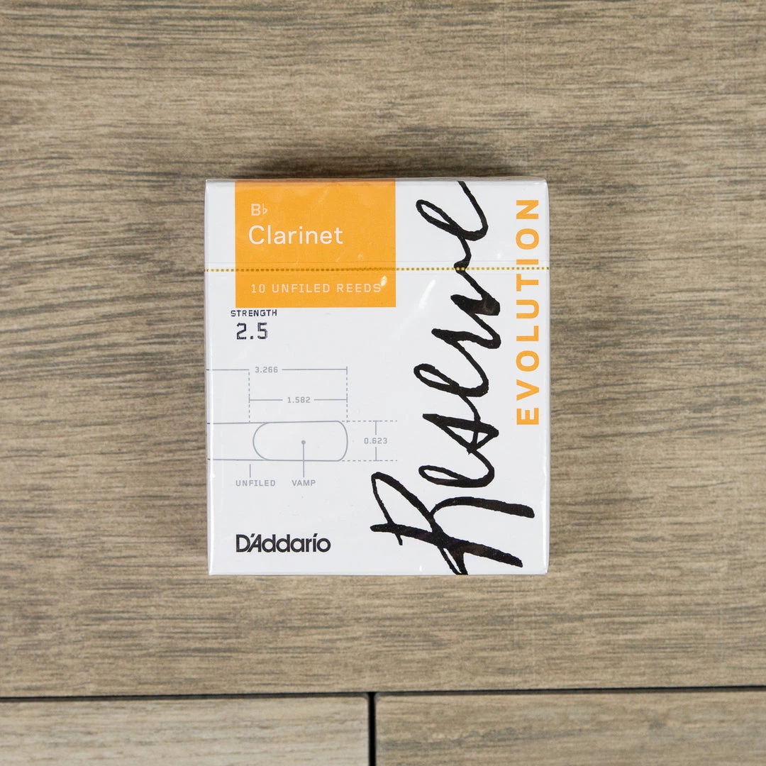 Woodwind Accessories D'Addario Reserve Evolution Bb Clarinet Reeds, Strength 2.5, 10-Pack 3 Woodwind Accessories D'Addario Reserve Evolution Bb Clarinet Reeds, Strength 2.5, 10-Pack