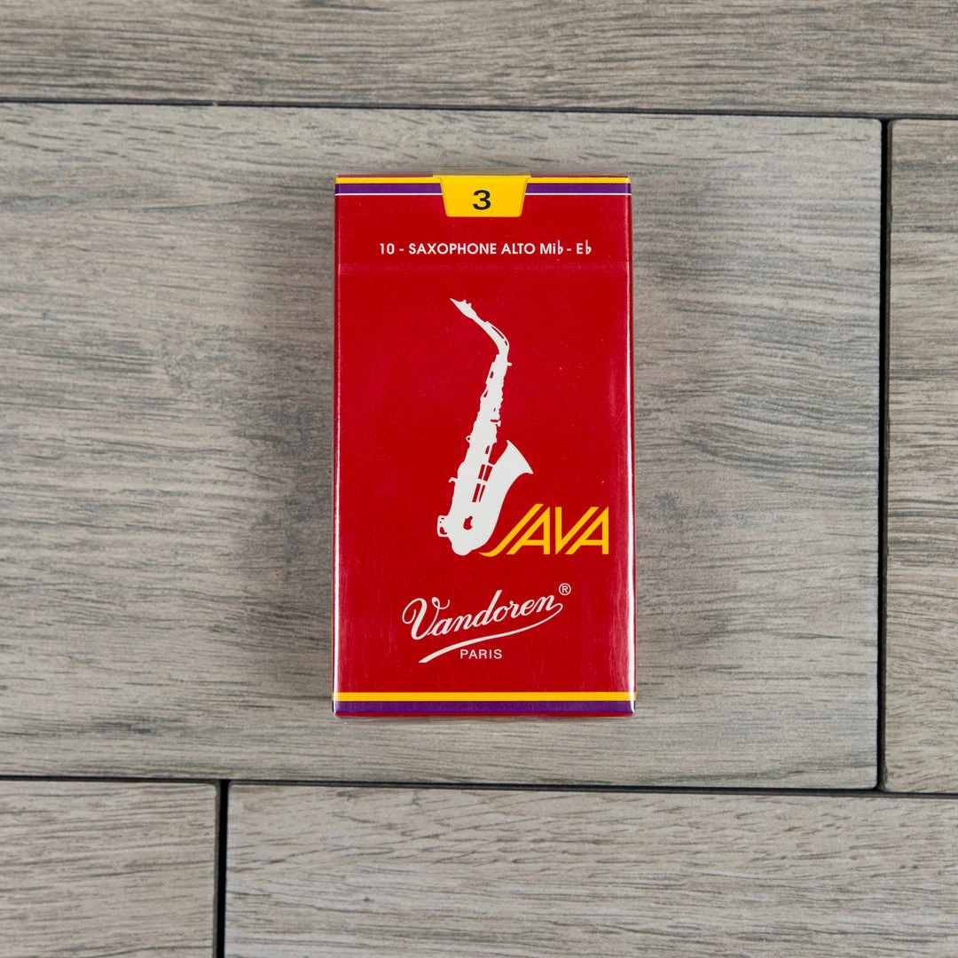 Vandoren Java Filed Red Cut Alto Sax Reeds Strength 3 (Box Of 10) Woodwind Accessories 3 Vandoren Java Filed Red Cut Alto Sax Reeds Strength 3 (Box Of 10) Woodwind Accessories