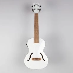 Kala Archtop Tenor Ukulele With EQ, Metallic White