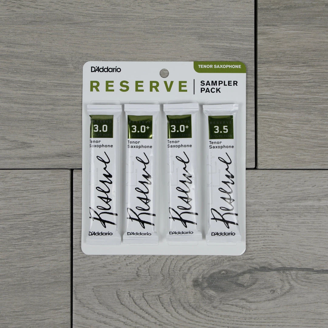 D'Addario Reserve Tenor Saxophone Reed Sampler Pack, Size 3.0/3.0+/3.5 (Pack Of 4) Woodwind Accessories 3 D'Addario Reserve Tenor Saxophone Reed Sampler Pack, Size 3.0/3.0+/3.5 (Pack Of 4) Woodwind Accessories