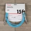 Fender 15' Original Series Instrument Cable In Daphne Blue Fretted Accessories