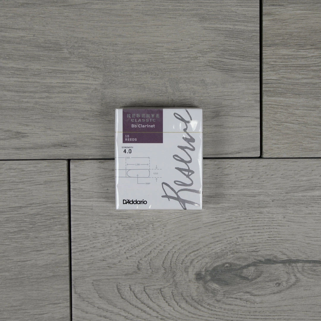 D'Addario Reserve Classic Bb Clarinet Reeds, Strength 4 (Box Of 10) Woodwind Accessories 3 D'Addario Reserve Classic Bb Clarinet Reeds, Strength 4 (Box Of 10) Woodwind Accessories