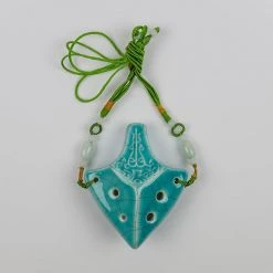Songbird Spearhead Soprano C Ocarina In Jade Crackle Ocarinas