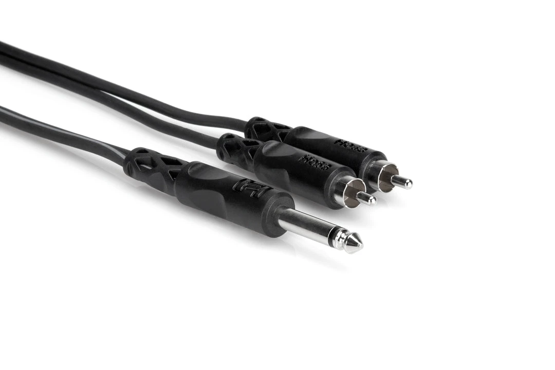 Hosa 2 Meter Y Cable 1/4 In TS To Dual RCA PA Accessories 4 Hosa 2 Meter Y Cable 1/4 In TS To Dual RCA PA Accessories