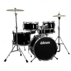 Drum Sets Ddrum D1 Junior 5-Piece Drum Set, Complete With Cymbals, In Midnight Black