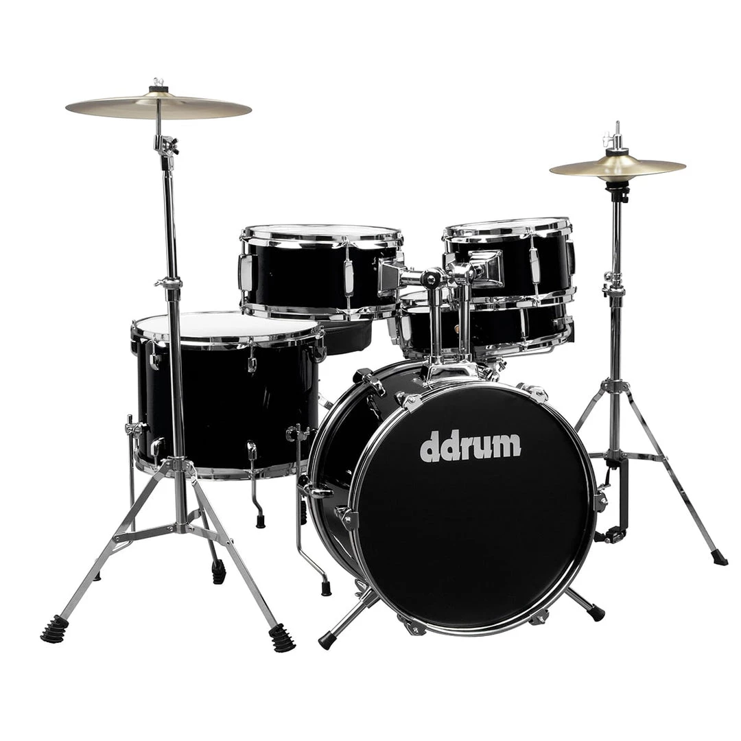 Drum Sets Ddrum D1 Junior 5-Piece Drum Set, Complete With Cymbals, In Midnight Black 3 Drum Sets Ddrum D1 Junior 5-Piece Drum Set, Complete With Cymbals, In Midnight Black
