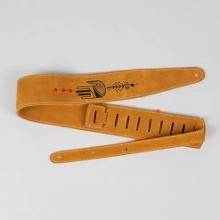 Fretted Accessories Henry Heller 2.5" Hand Design Embroidered Suede Guitar Strap