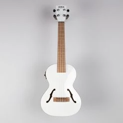 Kala Archtop Tenor Ukulele With EQ, Metallic White