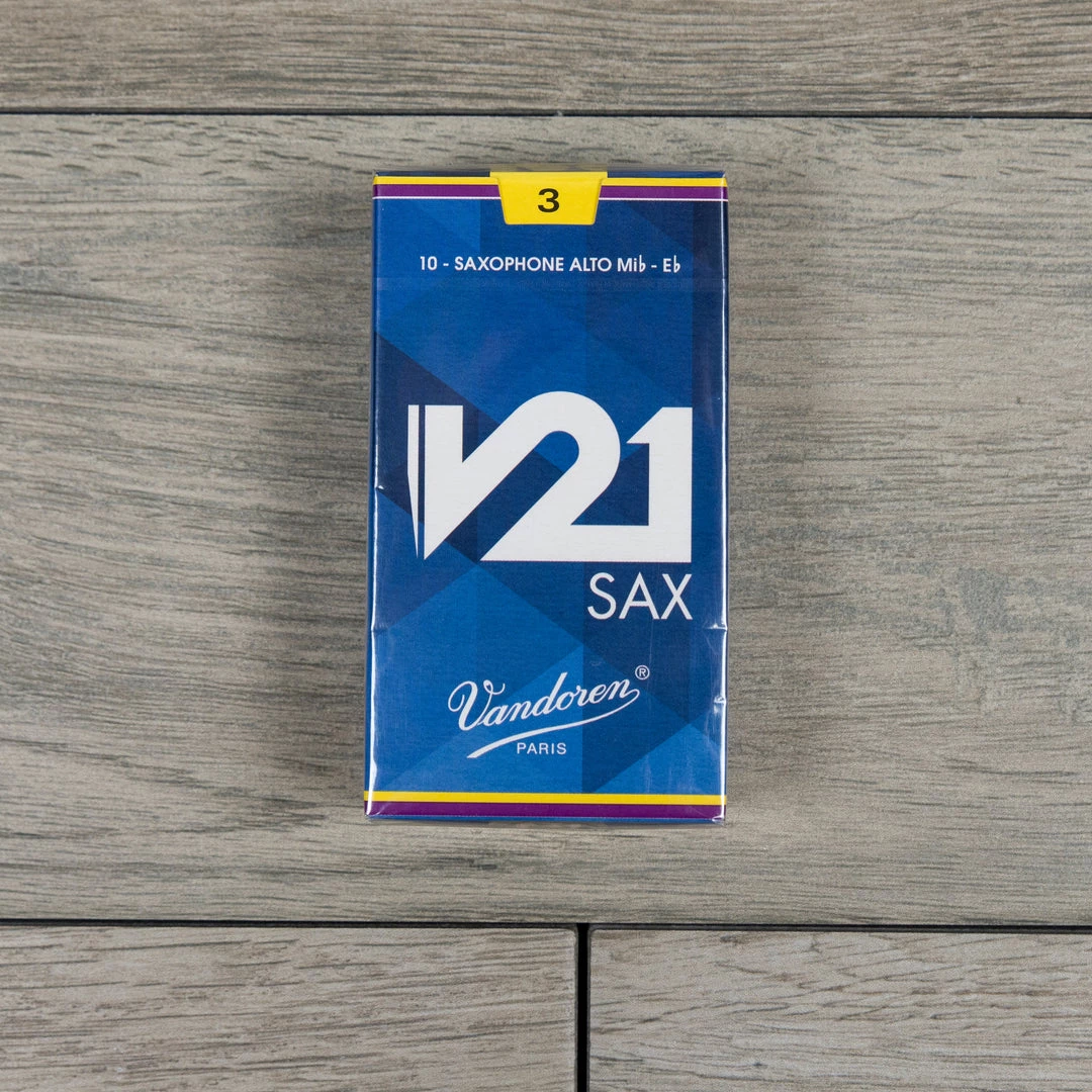 Vandoren V21 Alto Sax Reeds Strength 3 (Box Of 10) Woodwind Accessories 3 Vandoren V21 Alto Sax Reeds Strength 3 (Box Of 10) Woodwind Accessories