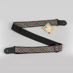Henry Heller 2" Woven Jacquard Guitar Strap In Braided Multi Color Fretted Accessories
