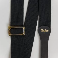 Taylor GS Mini Series Black Cotton Guitar Strap, 2" Fretted Accessories
