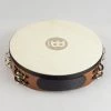 Hand Percussion Meinl TAH2AB Traditional Goat-Skin Wood Tambourine, Steel Jingles
