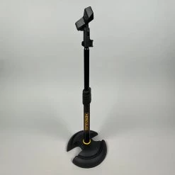 PA Accessories Hercules Low Profile Microphone Stand, H-Shaped Base, EZ Mic Clip
